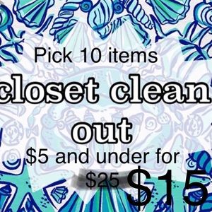 $1.50/item Pick 10 Items $5 & under not inc ship